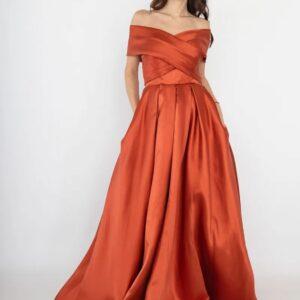 robe de soirée orange